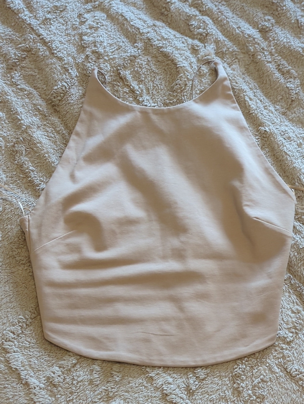 Zara Pale Blush High-Neck Camisole